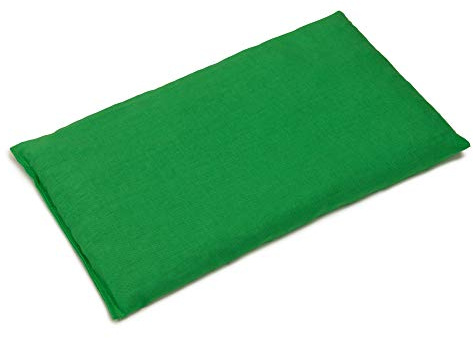 Saco térmico de semillas 30x20cm verde claro | Almohada térmica para microondas, horno, congelador | Cojín con semillas de colza