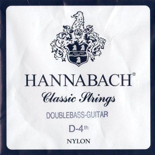 Hannabach corde per chitarra classica Serie 841 Medium Tension per chitarra contrabbasso, rivestite in argento, diapason 750 mm - D4-8414MT