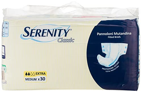 Serenity Pannolone per Incontinenza Formato Extra Taglia Medium - 30 Pezzi
