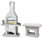 Wellfire Nova Braun Grillkamin mit Beistelltisch