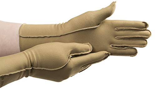 isotoner Full Finger Therapeutic Gloves, Camel, Medium