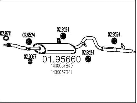 MTS Company 01.95660 Rear Silencer