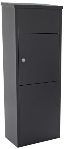 Profirst Mail PM 1100 Standbriefkasten Paketbriefkasten Zylinderschloß mit 2 Schlüssel verzinktes Stahlblech Rückholsperre inkl. Verankerungsmaterial