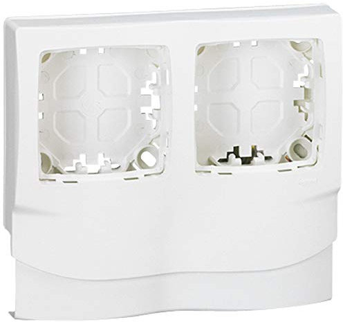 Legrand 031414 DLPlus Cadre Appareillage Saillie, 2 Postes Pose le Long des Moulures Épaisseur, 12.5mm, Blanc