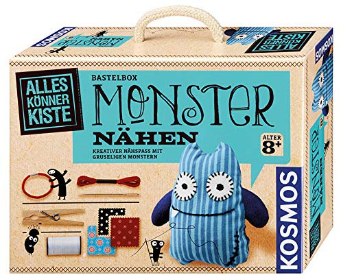 KOSMOS 604080 AllesKönnerKiste Monster nähen für Anfänger – DIYBastelset für Kinder ab 8 Jahren – das ideale Geschenk für den Kindergeburtstag