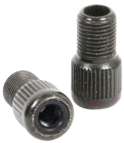 ZEFAL Brass Pump Valve Adaptor, Black, Presta Valve to Schrader Valve, Pack of 10
