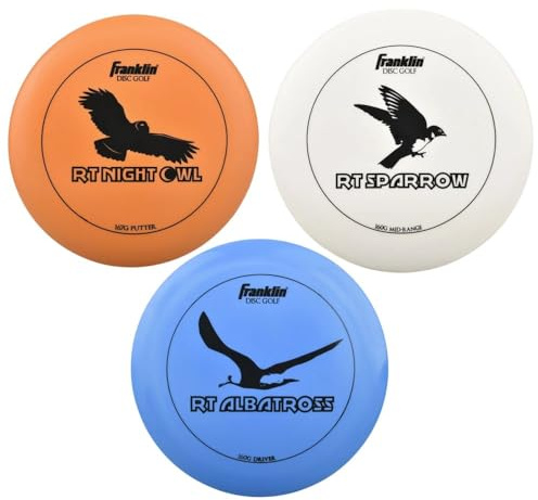 Franklin Sports Pro Disc Golf Discs Set - Equipment Starter Kit- Driver, Mid-Range, Putter Discs Included - Full Frolf - Professional Set