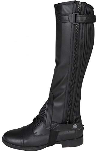 kunstleder Chaps mit Reißverschluss unisex schwarz Größe L