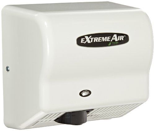 American Dryer ExtremeAir GXT9 ABS Cover High-Speed Automatic Hand Dryer, 10-12 Second Dries, 100-240V, 1,500W Maximum Power, 50/60Hz, White