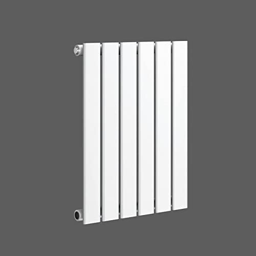 iBathUK Apex Horizontal Radiator, Single Flat Panel Radiators, 600x456mm Slim Radiator for Bathroom,Kitchen,Living Room - White