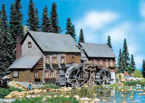 FALLER Häxhålskvarn modellbyggsats med 255 enskilda delar 310 x 130 x 115 mm I modelljärnväg tillbehör H0 I modelljärnväg H0 Schwarzwaldkvarn