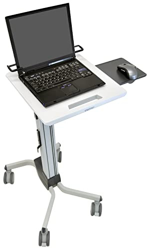 Ergotron - Chariot Roulant pour Ordinateur Portable Neo-Flex, Station de Travail Bureau Mobile Debout - Ordinateur Portable, Gris (24-205-214)