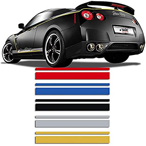 AUTO-STYLE Universelle Selbstklebende Pin-Stripe AutoStripe Cool350 - Schwarz - 2+3mm x 975cm