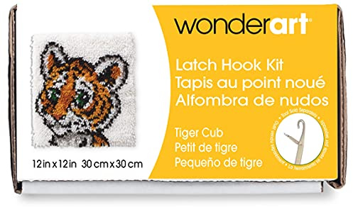 Wonderart Tiger Cub Latch Hook Kit, 12 X 12