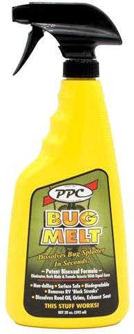 Bug Melt Cleaner, Biodegradable and Surface Safe Car Cleaner. Bug Remover for Exterior Care - Motorcycle, RV and Car Detailing Product for Road Oil, Exhaust Soot, and Bug Splatter.