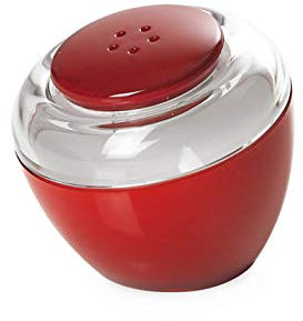 Omada Design Spargisale o Spargipepe Colorato, Tappo con Chiusura a Pressione, Lavabile in Lavastoviglie, Made in Italy, Linea Movida, Rosso