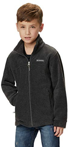 Columbia Youth Boys Steens Mt II Fleece, Charcoal Heather, Medium
