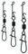 JENZI NO Knot-Verbinder mit Fast-Lock Karabiner-Wirbel fein 14 Kg