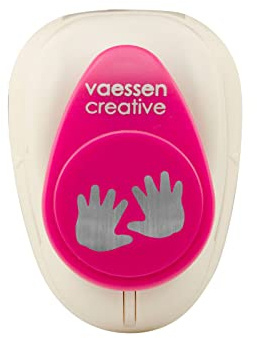 Vaessen Creative Perforadora de Papel, Manos de Bebe, Talla M, Para Proyectos DIY, Scrapbooking, Creación de Tarjetas y Más