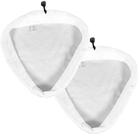 SPARES2GO Microfibre Cloth Cover Pads Compatible with Wolf 1500W Super H2OT 10 in 1 Steam Cleaner (Pack of 2)