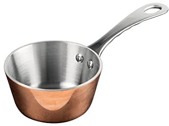 Vogue Mini Copper Tri Wall Sauté Pan 8cm - Small Cooking Frying Pot for Egg, Melting Butter, Sauces GG761