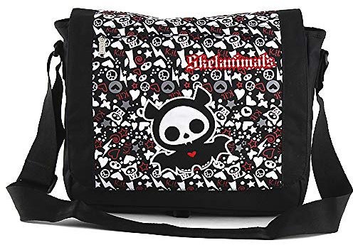Target Shoulder Bag Skelanimals Umhängetasche, 40 cm, Schwarz (Nero)