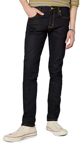 Naked & Famous Denim Men's Super Skinny Guy Jean, Deep Indigo Stretch Selvedge, 29