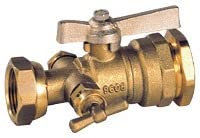 Sferaco - Vanne a sphere D25 droit laiton ecrou tournant raccord Deca avec purge manette 2-3-1-3 laiton 657525