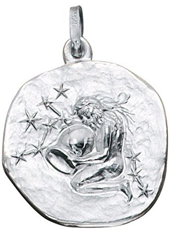 Jobo Anhänger Sternzeichen Wassermann 925 Silber matt Sternzeichenanhänger