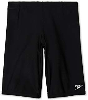 Speedo Boy's Swimsuit Jammer Begin to Solid Swim Briefs, Speedo Black, 8 US