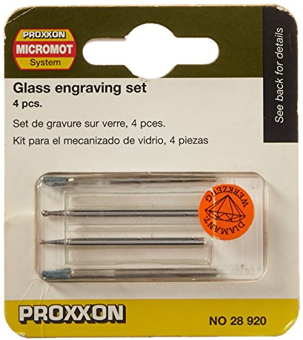 PROXXON 28920 Werkzeugsatz zur Glasbearbeitung / Glasgravur 4-teilig
