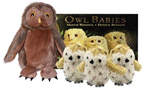 The Puppet Company Mummy and Baby Owl Storybook Set – Soft Jungle Animal Finger Puppets for Toddlers and Babies – Nursery Rhyme Toy for Storytelling, Roleplay, Learning, and Early Language Development