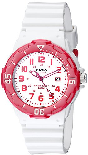 Casio Reloj analógico de Cuarzo para Mujer con Correa de Resina LRW-200H-4BVCF, Blanco, Reloj de Cuarzo