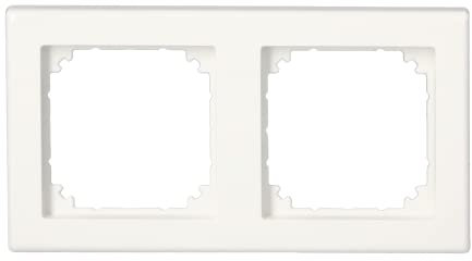 Schneider Electric Merten M-Smart-Rahmen für Steckdosen und Schalter, 2-fach, 8,1cm x 1,4cm, IP20, polarweiss glänzend, Artikelnummer 478219