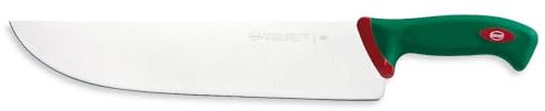 Sanelli Premana Professional Coltello Affettare, Acciaio Inossidabile, Verde/Rosso, 33 cm