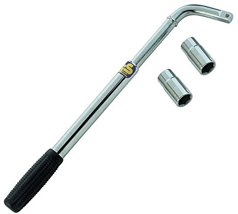 AUTONIK 113110 Radmutternschlüssel, Ausziehbar inklusive 17/19 und 21/23 mm Einsätze, TÜV