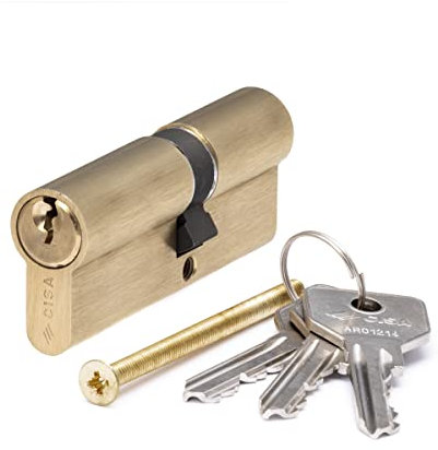 CISA 10G300190, Cilindro Europeo C2000, Ottone Smerigliato, 35/45 mm