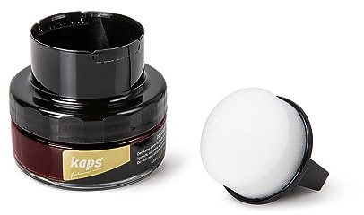 Kaps Crema para Zapatos con Aplicador de Esponja, Cuidado Intensivo y Nutritivo del Cuero, Delicate, 70 Colores (110 - marrón)
