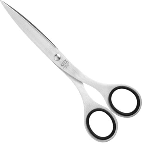 ALLEX Japanese Office Scissors 6.5 - Medium All-Purpose Scissors for Desk, Home, and School Use, All-Metal Japanese Stainless Steel Design - Black - Made in Japan