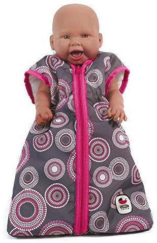 Bayer Chic 2000 - Puppenschlafsack für Baby-Puppen bis 55 cm, Puppenkleidung, Puppenzubehör, Hot pink Pearls