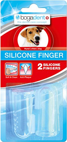 bogar, Bogadent Silicone Finger, Zahnbürste Hund, Hundezahnbürste mit Borsten- und Noppenstruktur, Fingerförmiger Zahnsteinentferner Hund, Hundezubehör für Hygiene und Gesundheit, 2 Stück