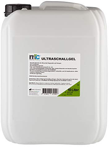 Medicalcorner24 Ultraschallgel, Sonographiegel, Kontaktgel, Leitgel, Gel, 10 Liter Kanister