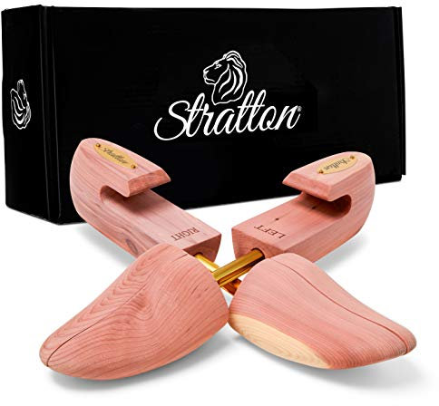 Stratton MEN’S ADJUSTABLE SPLIT TOE CEDAR SHOE TREE - GROWN IN USA (X-Large / 11.5-13.5 US, 1-pack)