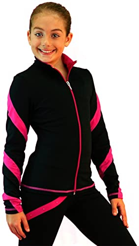 ChloeNoel Figure Skating Spiral Skate Jacket J36 Fuchsia Child Medium