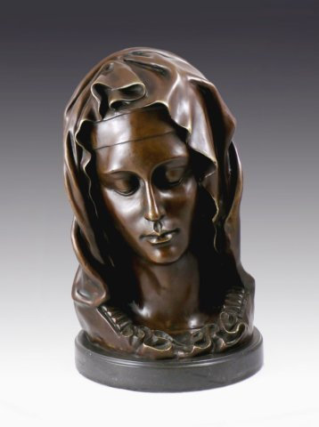 Konst & atmosfär – skulptur av Michelangelo – Madonna Della Pieta – bronsfigur – signerad –