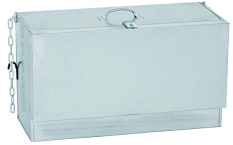 Weaver Livestock Galvanized Steel Mini Deep Hanging Show Box with Chain and Hook, Grooming Storage for Cattle, Sheep, Swine, and Goat