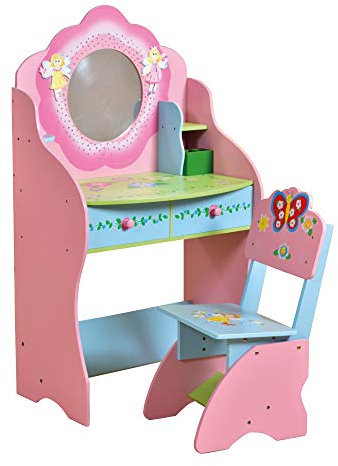 Liberty House Toys Ensemble Coiffeuse et Chaise en Bois 120 x 68 x 39 cm