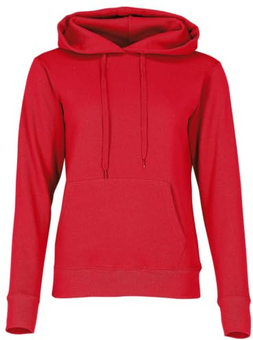 Fruit of the Loom Women's Pull-over Classic Hooded Sweat, Red, 12 (Manufacturer Size:Medium)