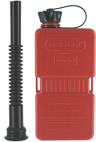 FuelFriend®-PLUS - jerrycan 1,5 litres + bec flexible - parfait pour les motos, les voitures et plus encore
