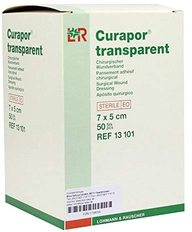 CURAPOR Wundverband steril transparent 5x7 cm 50 St